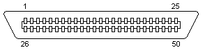 50 pin Amphenol male connector diagram