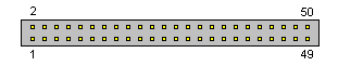 50 pin IDC male connector layout
