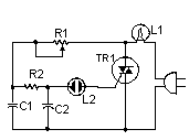 This is the schematic of the TRIAC Light Dimmer
