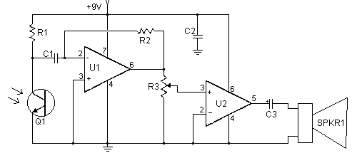 Schematic for LASER receiver