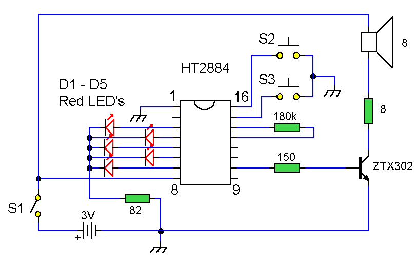 HT2884 circuit