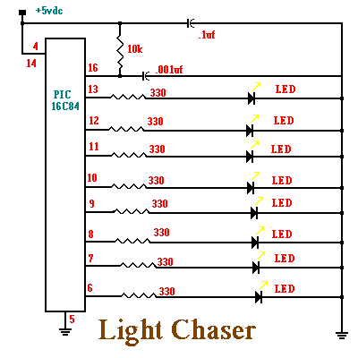 Light Chaser Circuit