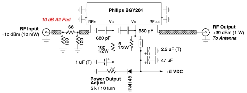 Schematic RF Power Amplifier