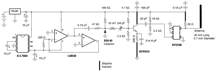 Schematic Diagram for a Homebrew P2JBZ-style Jammer