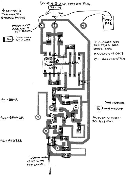 Layout Diagram for a Homebrew P2JBZ-style Jammer