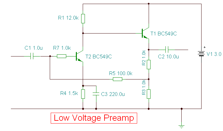 Low Voltage Preamplifier