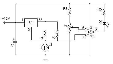 Schematic for air flow detector